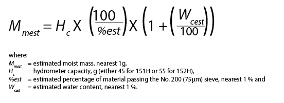 Soil Hydrometer Test Formula