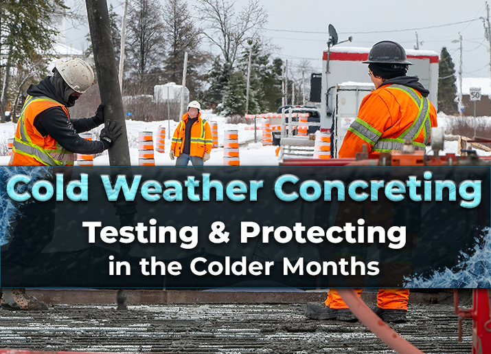 Workers Pouring Concrete in Cold Weather
