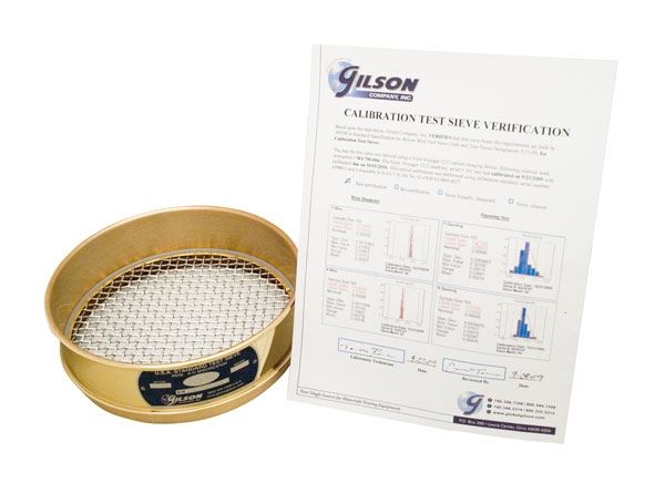 ISO 565, 3310-1 Calibration Test Sieve Verification