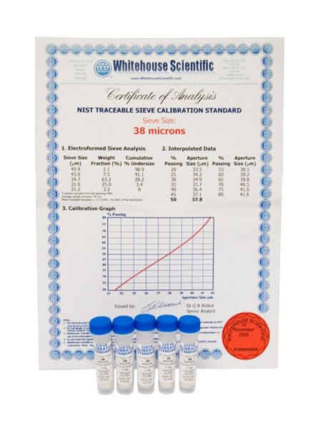 No. 400 Whitehouse Sieve Standards