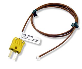 General Purpose Type K Wire Thermocouple Probe, -328–400°F (-200–205°C)