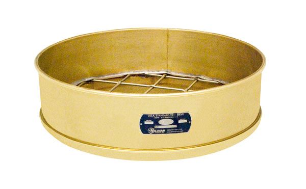 18" Sieve, Brass/Stainless, Full Height, .530"