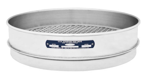 12" Sieve, All Stainless, Intermediate Height, 50µm