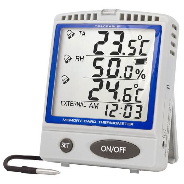 Data Logging Thermometer with Memory Card, -22°–158°F (-30°–70°C)