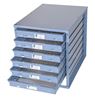 Screen Tray Storage Rack stores up to seven screen trays for Gilson Testing Screens and TestMaster® (Trays not included)
