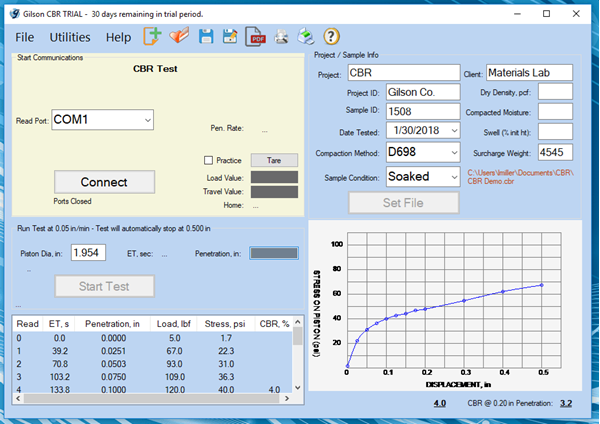 CBR / LBR Data Acquisition Software