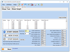 Direct / Residual Shear Data Acquisition Software