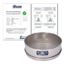 ISO 565, 3310-1 Test Sieve Reverification