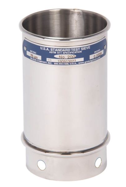 3in Sieve, All Stainless, 4in Deep, #140 with Backing Cloth