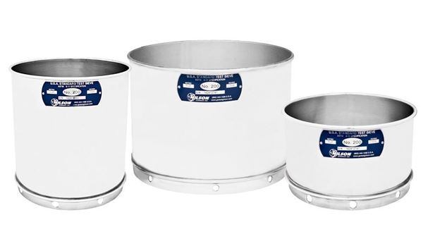 8in Sieve, All Stainless, 4in Deep, #140 with Backing Cloth