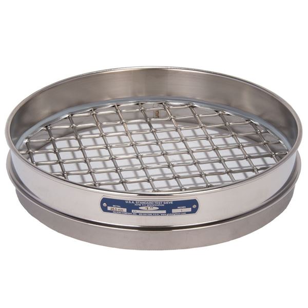 12in Sieve, All Stainless, Half-Height, 1in