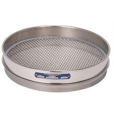 12" Sieve, All Stainless, Half Height, No. 4