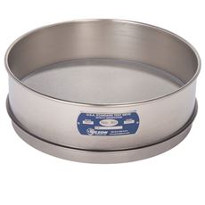 12" Sieve, All Stainless, Full Height, No. 80 with Backing Cloth
