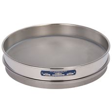 12" Sieve, All Stainless, Half Height, No. 80 with Backing Cloth