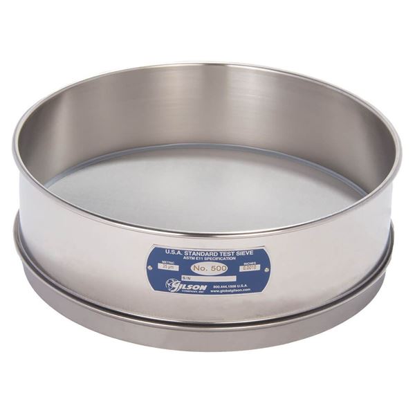 12" Sieve, All Stainless, Full Height, No. 500