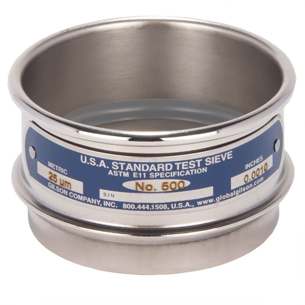 3in Sieve, All Stainless, Full-Height, No.500