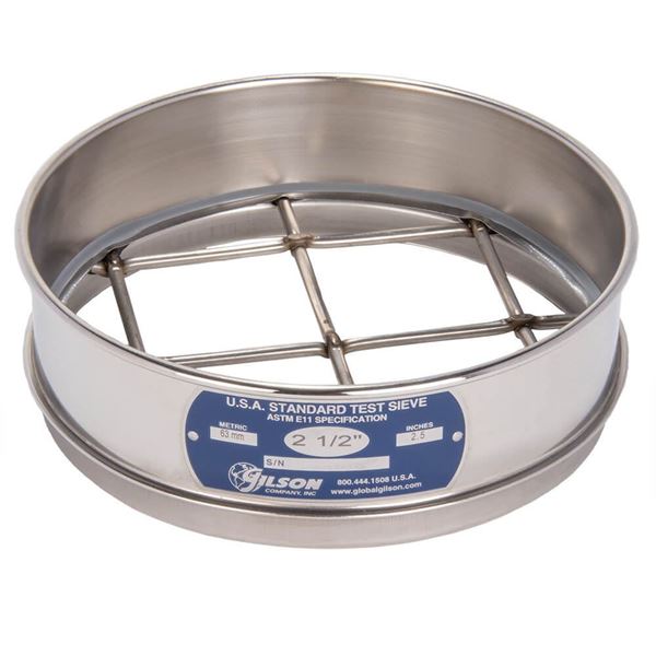 8" Sieve, All Stainless, Full Height, 2-1/2"