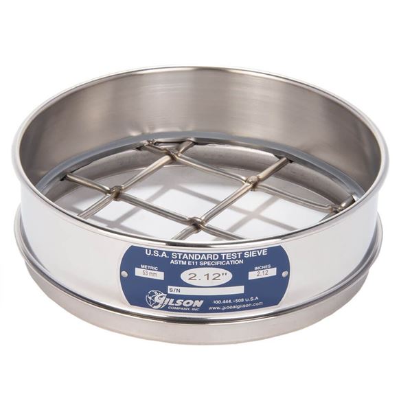 8" Sieve, All Stainless, Full Height, 2.12"