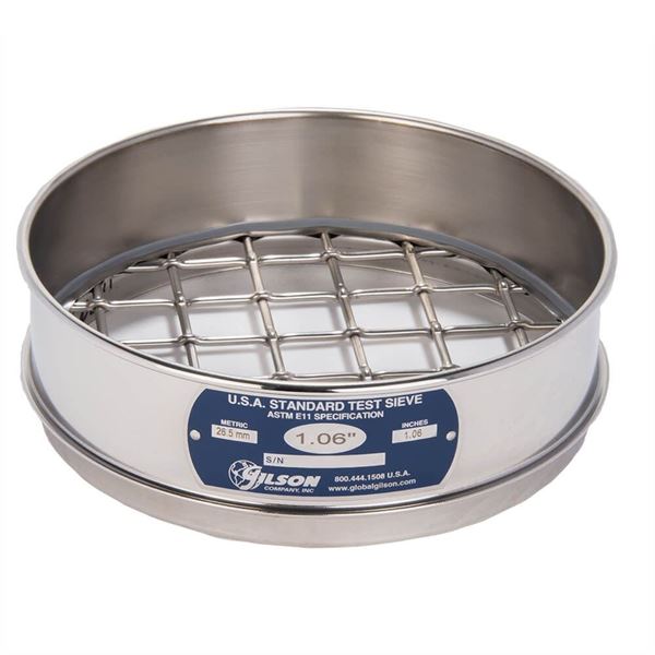 8" Sieve, All Stainless, Full Height, 1.06"