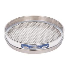 8" Sieve, All Stainless, Half Height, No. 4