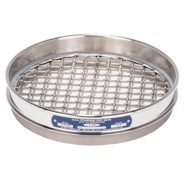 8" Sieve, All Stainless, Half Height, 3/4"