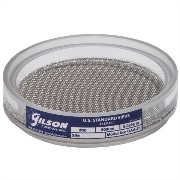 3" Acrylic Frame Sieve, Stainless Mesh, No. 30