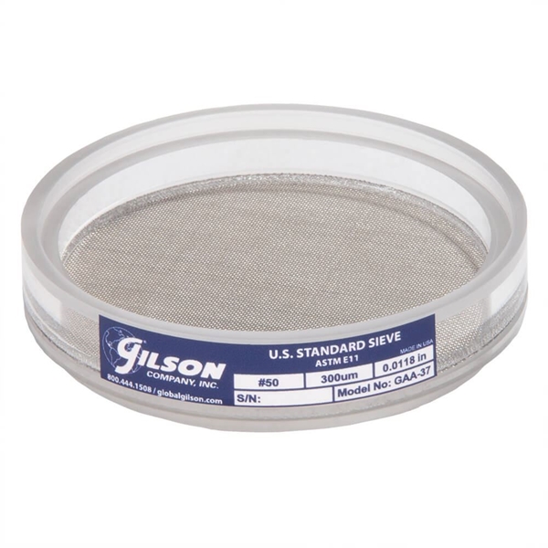 3in Acrylic Frame Sieve, Stainless, No.50 (300µm)
