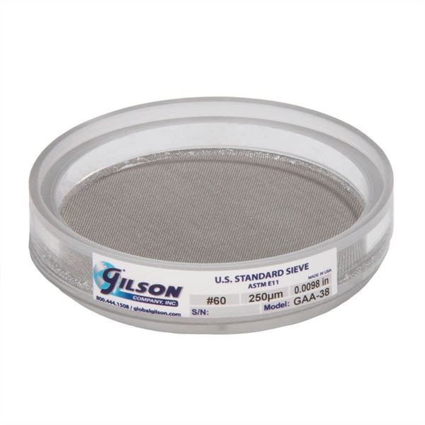 Gilson 3in Sieve, Acrylic Frame/Steel Cloth, #40