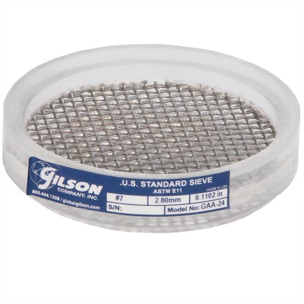 3" Acrylic Frame Sieve, Stainless Mesh, No. 7