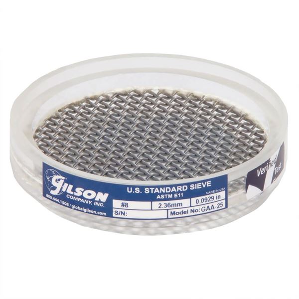 3" Acrylic Frame Sieve, Stainless Mesh, No. 8