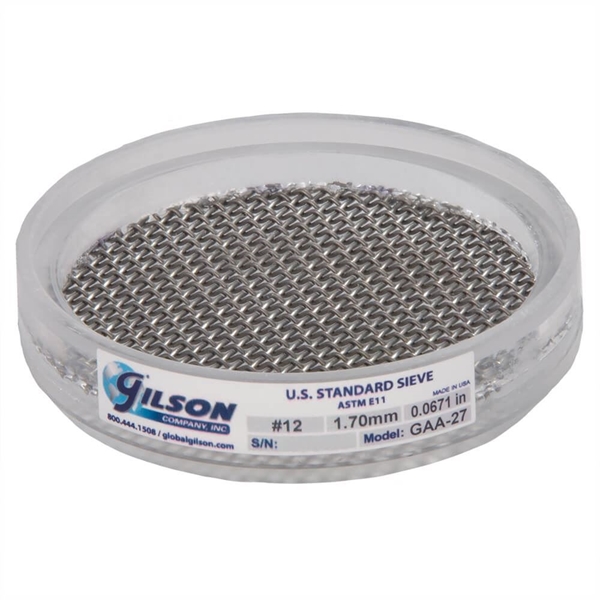 3in Acrylic Frame Sieve, Stainless, No.12 (1.7mm)
