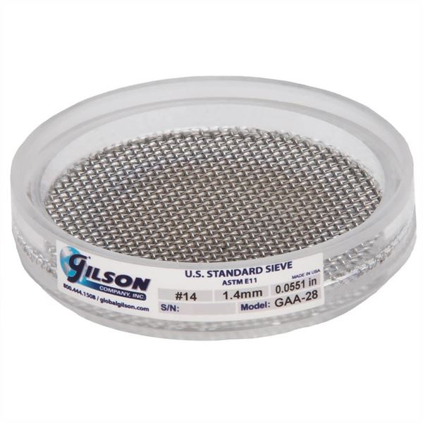 3" Acrylic Frame Sieve, Stainless Mesh, No. 14