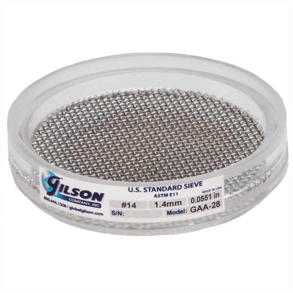 3in Acrylic Frame Sieve, Stainless, No.14 (1.4mm)