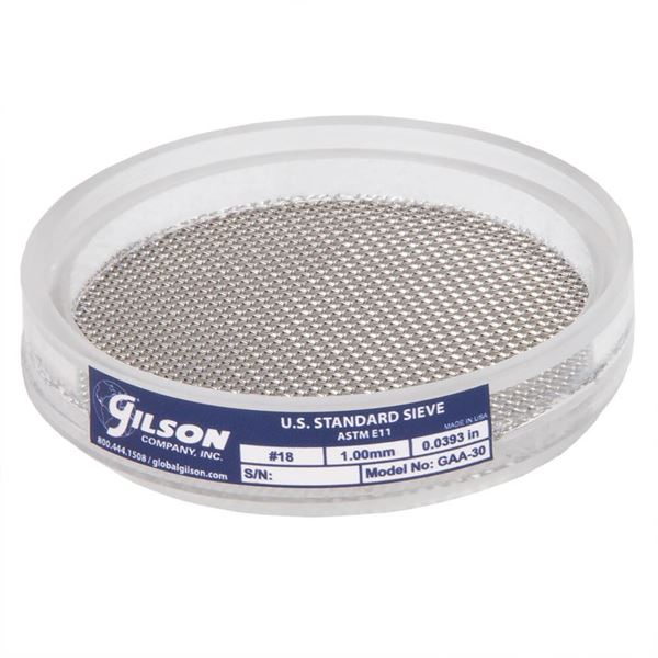 3" Acrylic Frame Sieve, Stainless Mesh, No. 18
