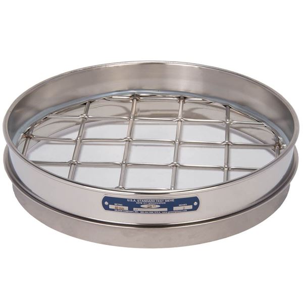 12" Sieve, All Stainless, Half Height, 2-1/2"