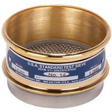 3" Sieve, Brass/Stainless, Full Height, No. 12