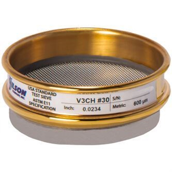 3in Sieve, Brass/Stainless, Half-Height, No.25