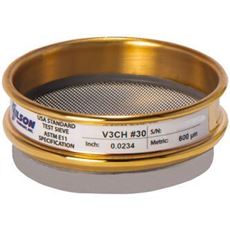 3" Sieve, Brass/Stainless, Half Height, No. 30