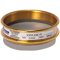 3in Sieve, Brass/Stainless, Half-Height, No.30
