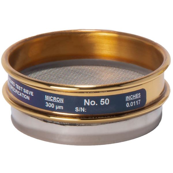 3" Sieve, Brass/Stainless, Half Height, No. 60