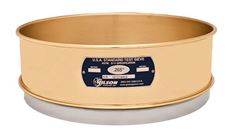 12" Sieve, Brass/Stainless, Full Height, No. 270 with Backing Cloth