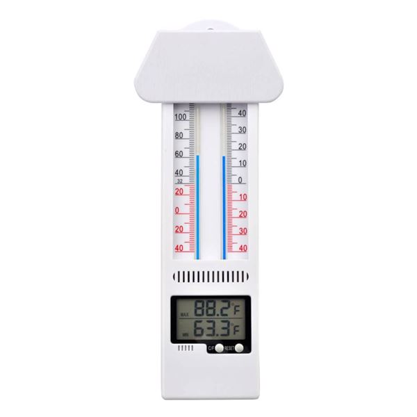 Max-Min Thermometer, Digital and Spirit-Filled -40°–120°F (-40°–50°C)