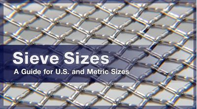 Particle size fractions and related sieve sizes used for the