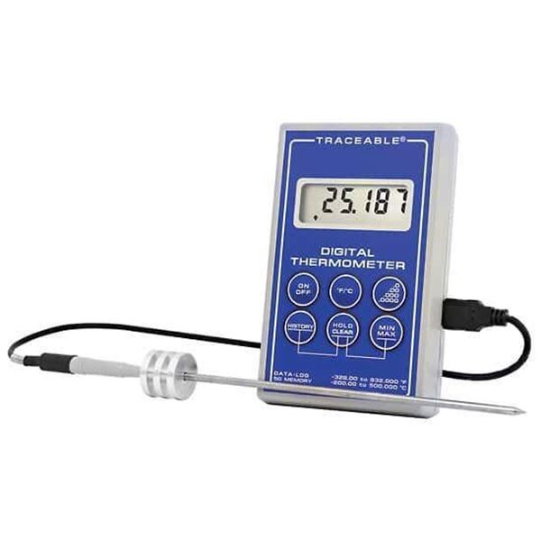 Control Company Digital Thermometers with Stainless-Steel Probe on