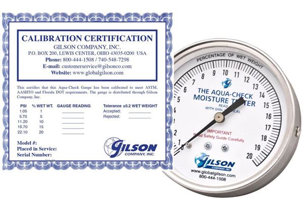 Calibration Service for Aqua-Check Gauge