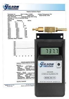 Digital Residual Pressure Manometer, NIST Certified (115V, 60Hz)