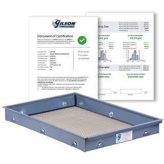 ISO 565, 3310-1 Calibration Screen Tray Reverification