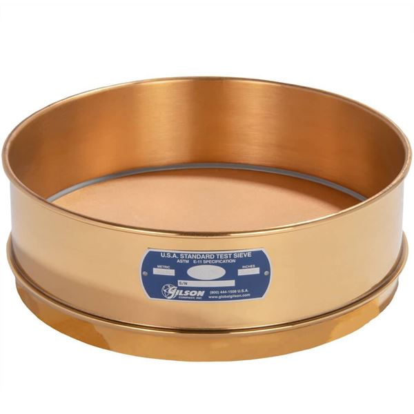 Clearance, 12in Sieve, Brass, Full-Height, No.170