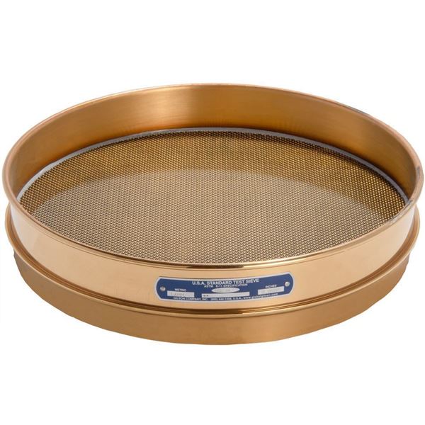 Clearance 12" Sieve, All Brass, Half Height, No. 14