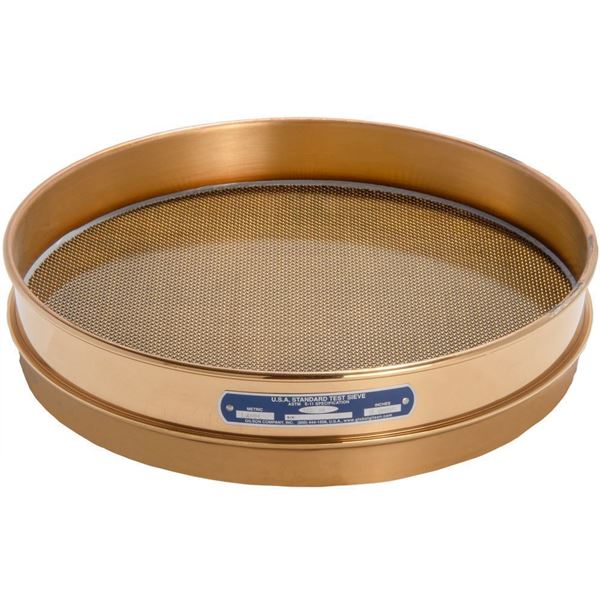 Clearance 12in Sieve, All Brass, Half-Height, No.14